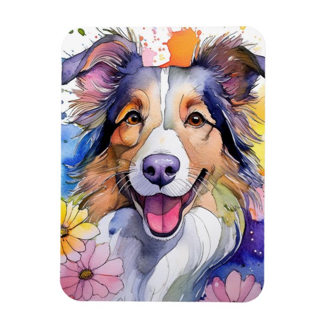 Ímã Collie Dog Photo Magnet (Vertical)