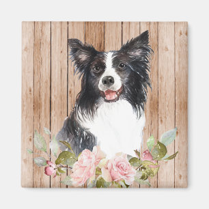Imã Collie e Flores de Borda de Água