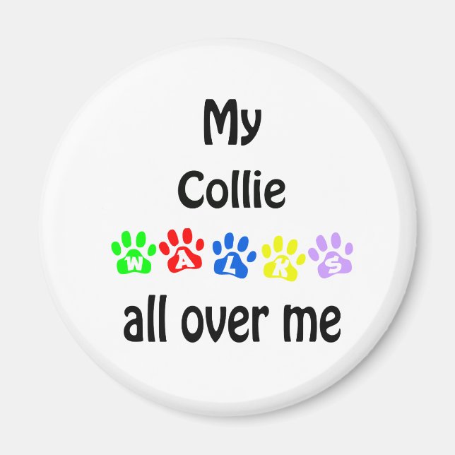 Imã Collie Walks Design (Frente)