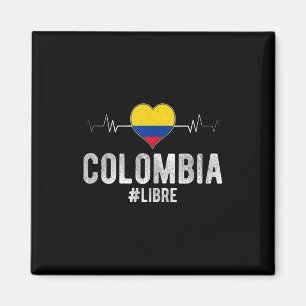 Imã Colômbia #livre Colômbia Bandeira Livre Camiseta P