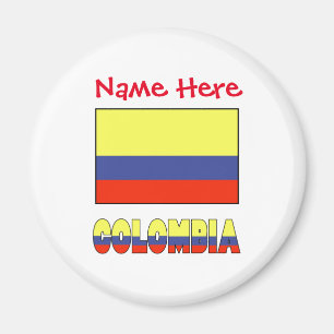 Imã Colômbia - Personalização Vermelha da Bandeira