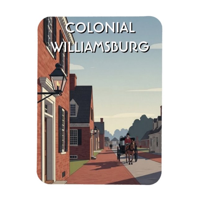 Ímã Colonial Williamsburg Souvenir da Virgínia (Vertical)