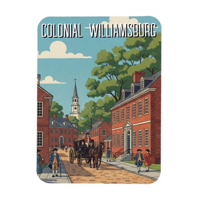 Ímã Colonial Williamsburg Virginia Travel (Vertical)