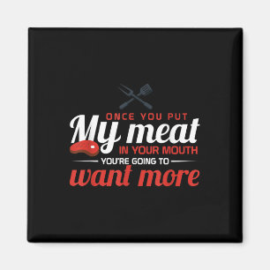 Imã Coloque Minha Carne Em Seu Churrasco Engraçado Bar