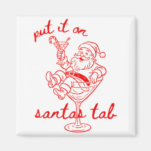 Imã Coloque Na Conta Do Papai Noel Funny Natal Cauda D