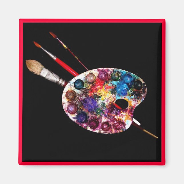 Imã COLOR PALETTE,Pintor Artista (Frente)