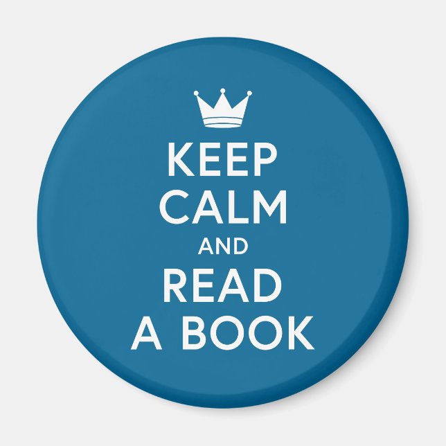 Imã Coloração comestível Guardar Calma e Ler um Livro (Frente)