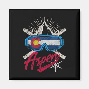 Imã Colorado Aspen Ski Skiper Men Mulheres Meninos