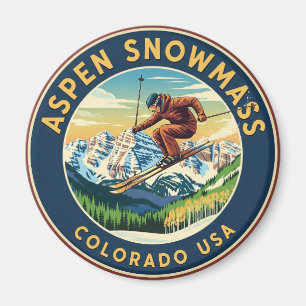 Imã Colorado Aspen Snowmass Skier Skiing