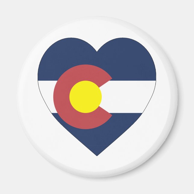 Imã Colorado Flag Heart (Frente)