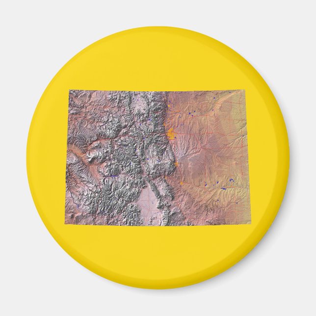 Imã Colorado Map Magnet (Frente)