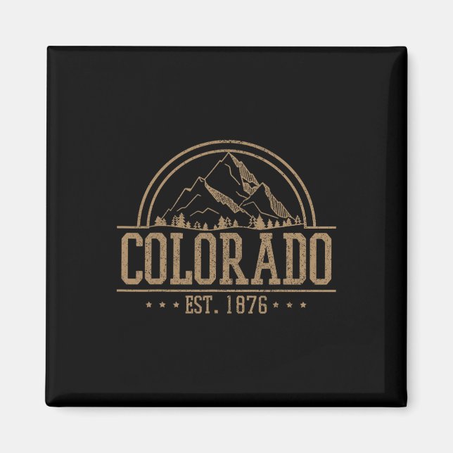 Imã Colorado - Montanhas Rochosas Est. 1876 Caminhadas (Frente)