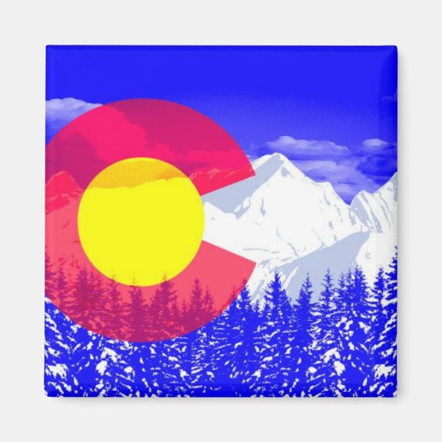 Imã Colorado Mountain Flag (Frente)