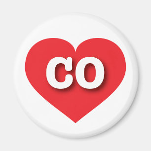 Imã Colorado Red Heart - Eu amo CO