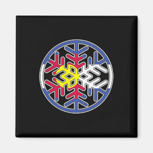 Imã Colorado Snowboard Rocky Mountain Snowflake Sk