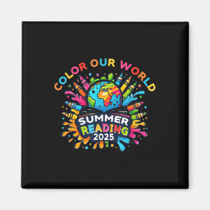 Imã Colore o nosso verão mundial Lendo criatividade em