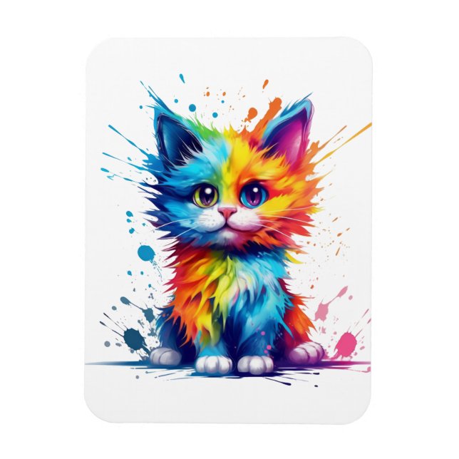 Ímã Colorful Kitten (Vertical)