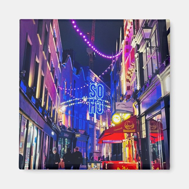Imã Colorful London Magnet Soho, Inglaterra (Frente)