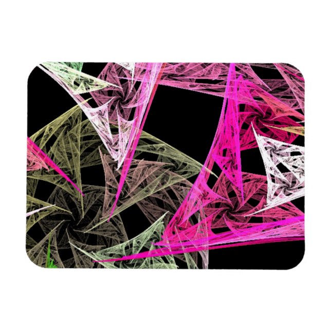 Ímã Colorida Abstrato Origami (Horizontal)