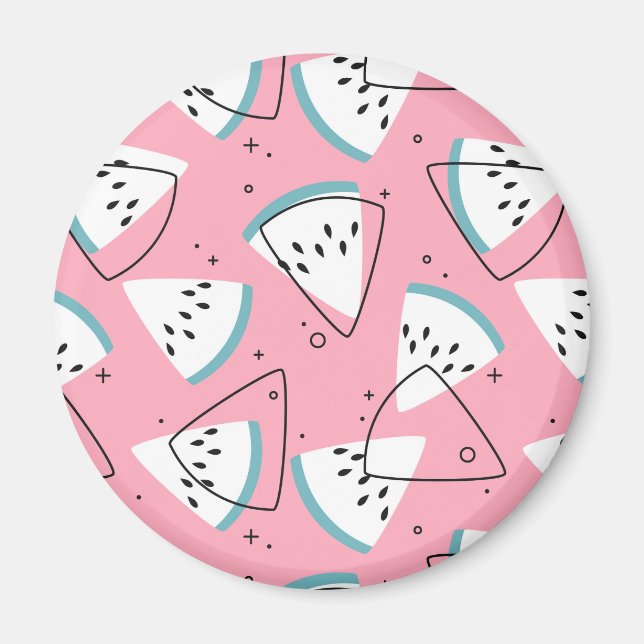 Imã Colorida Aquarela Melancias (Frente)