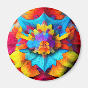Imã Colorida Floral Mandala Design