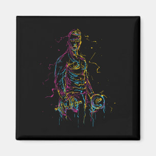 Imã Colorida Strongman Bodybuilding Gym Welevaging