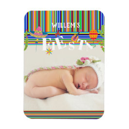 Ímã Colorido Chá de fraldas Fiesta Cactus Mexicano