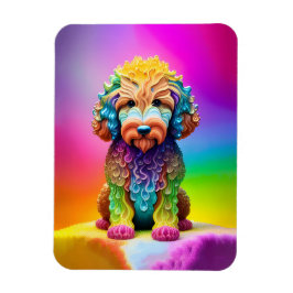 Ímã Colorido de Goldendoodle