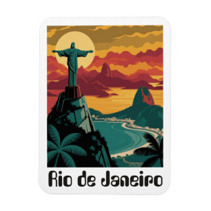 Ímã Colorido Rio de Janeiro Brasil Viagem Arte