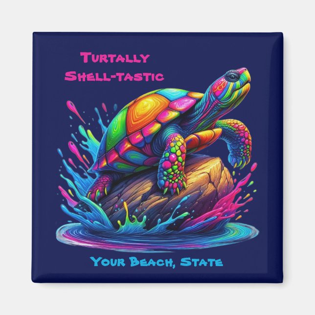 Imã Colorir Coloração da Tartaruga (Frente)