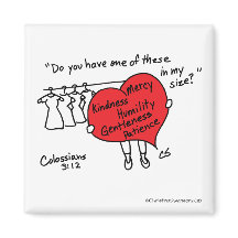 Colóssios 3:12 Magnetos do Coração Vermelho