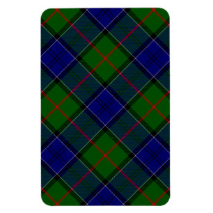 Ímã Colquhoun tartan xadrez verde azul