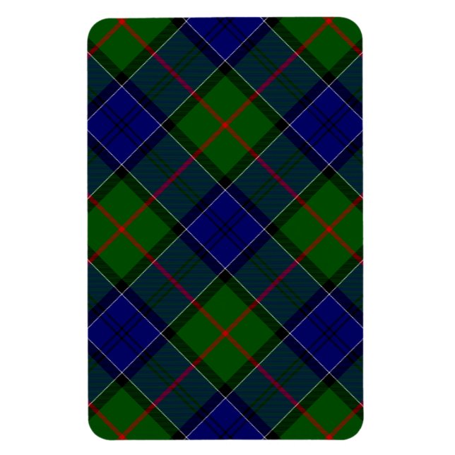 Ímã Colquhoun tartan xadrez verde azul (Vertical)