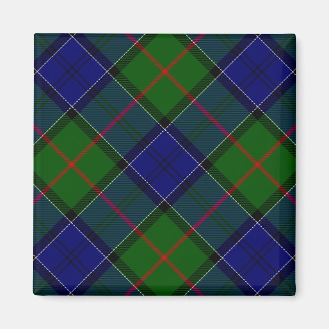 Imã Colquhoun tartan xadrez verde azul (Frente)