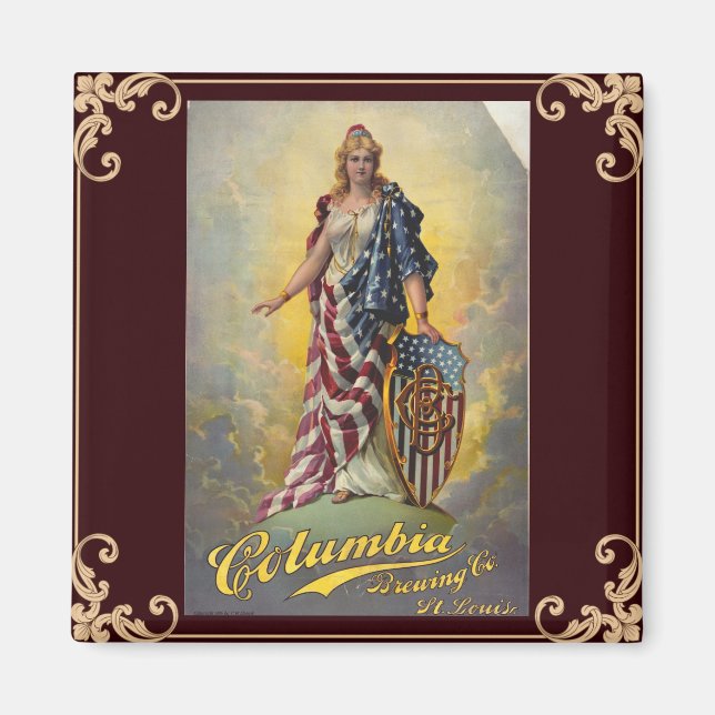 Imã Columbia Brewing Co. Poster (Frente)