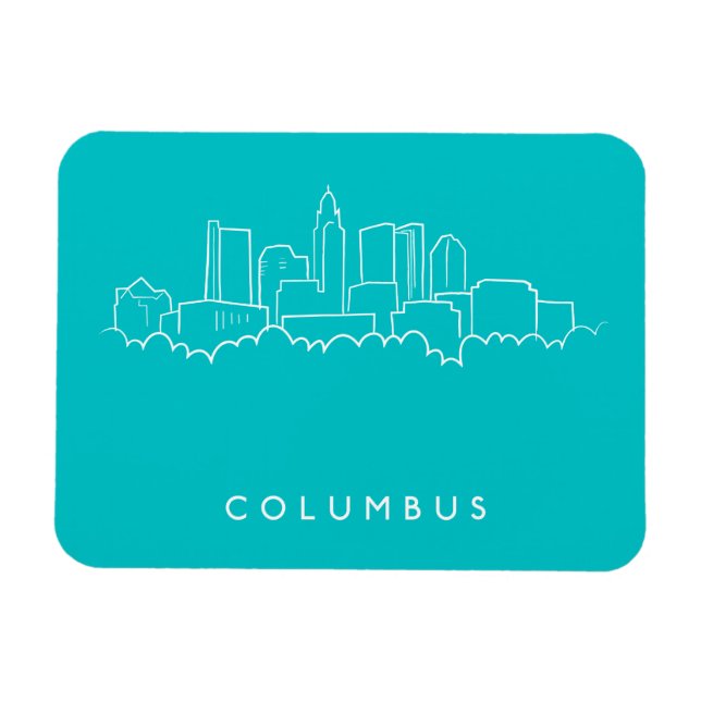 Ímã Columbus, Ohio Skyline (Horizontal)