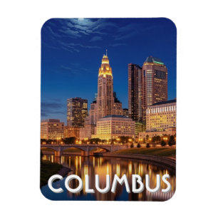 Ímã Columbus Ohio Skyline Viagem