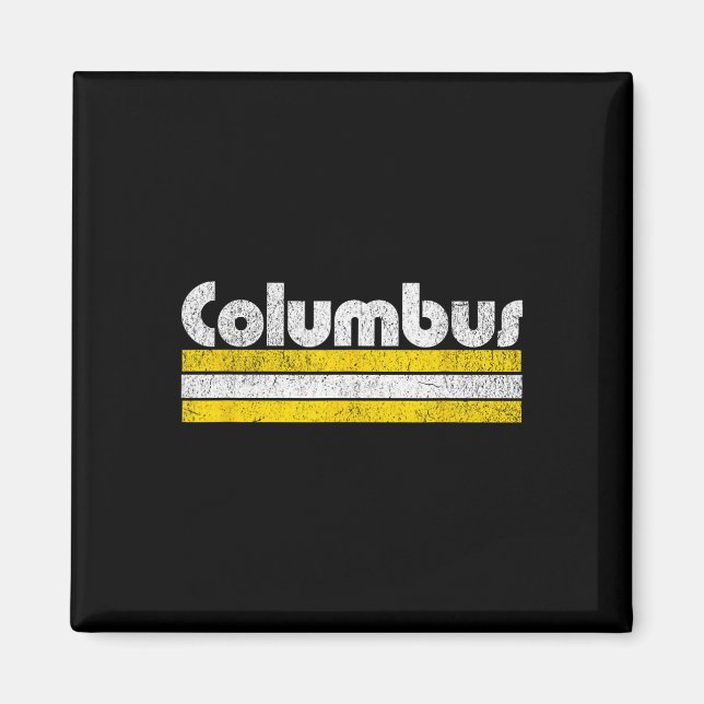 Imã Columbus Soccer Vintage Cidade  (Frente)