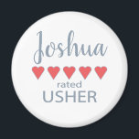 Imã Coluna Bridal e Festa de casamento 5 do Coração<br><div class="desc">Os membros do partido nobre e da festa de casamento sentir-se-ão amados e apreciados com um presente de "cinco corações" feito especialmente para eles. O amor é o que ele quer. Quer seja um casamento em casa ou um casamento de destino, os itens personalizados vão certamente trazer sorrisos ao longo...</div>