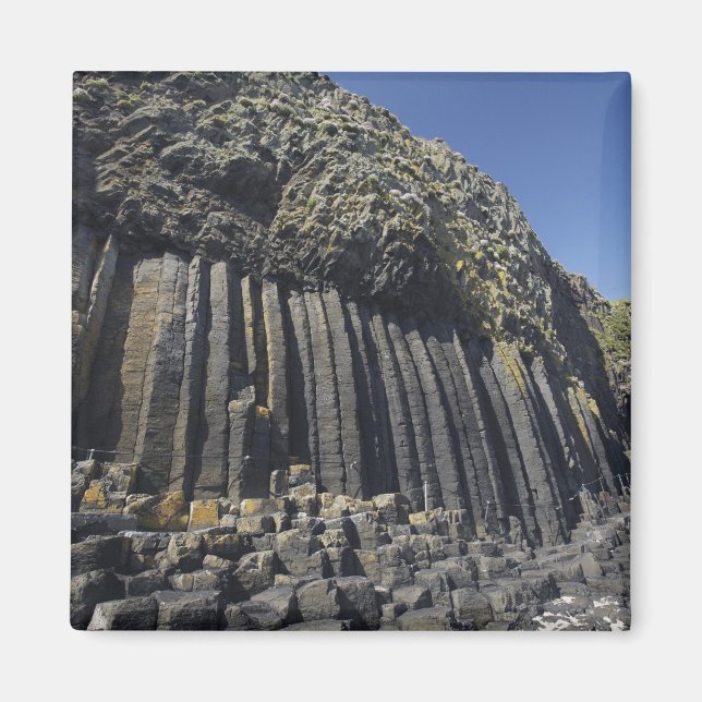 Imã Colunas Basalt por Caverna de Fingal, Staffa, desl (Frente)