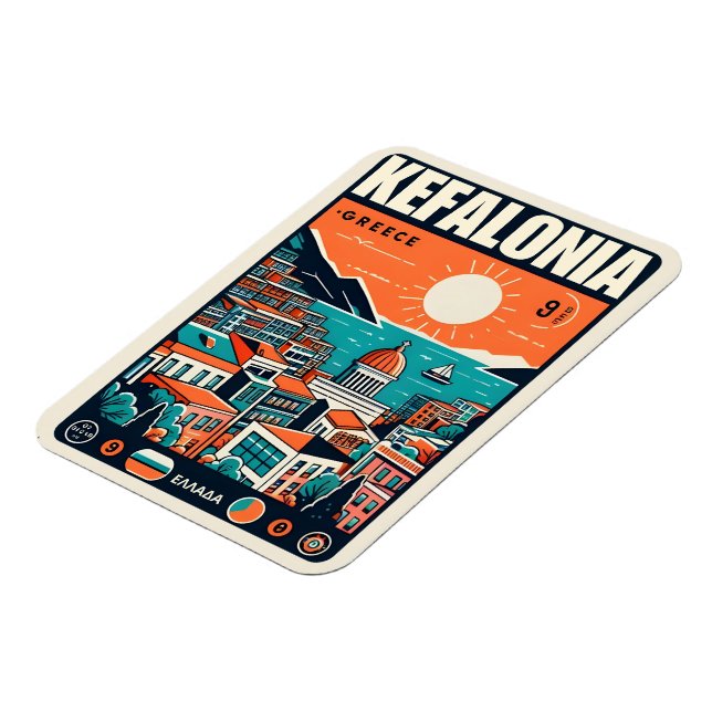 Ímã Colunas de grécia de kefalonia Vintage (Left Side)