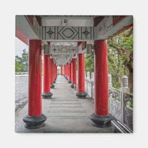 Imã Colunas do Templo Vermelho – Arquitetura Asiática