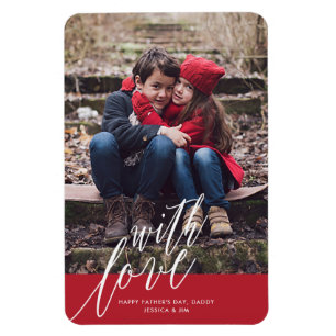 Ímã Com a foto do dia dos pais do amor