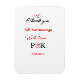 Ímã Com amor adicionar nome do casal letra obrigado ad