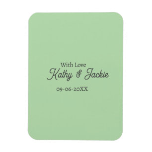 Ímã Com amor adicione o nome do casal casamento simple