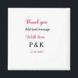 Imã Com amor adicione o nome do casal letra obrigado a<br><div class="desc">desenho</div>