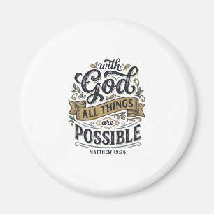 Imã Com Deus Todas as Coisas São Possíveis Vintage Cri