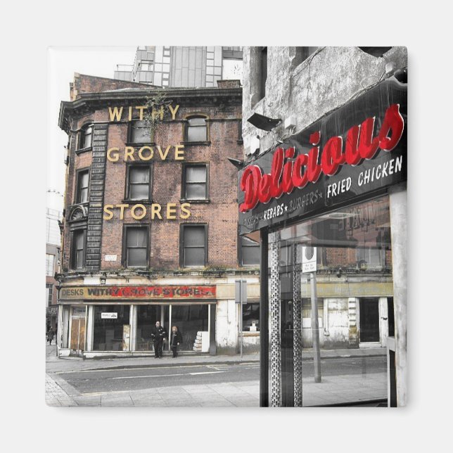 Imã Com Grove Stores, Manchester Magnet (Frente)