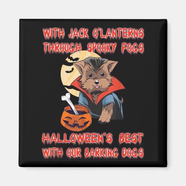 Imã Com Jack O Lanterns Através de Brumas Assustadoras (Frente)