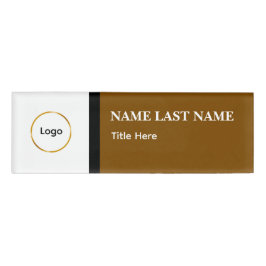 Ímã com Logotipo Personalizado Azul Poeira Elegant